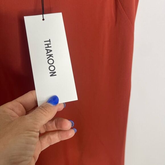 Thakoon midi slip dress in rust NWT - Picture 7 of 10